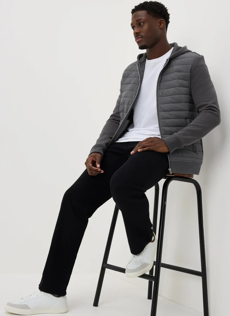 Matalan Grey Hybrid Zip Through Jacket