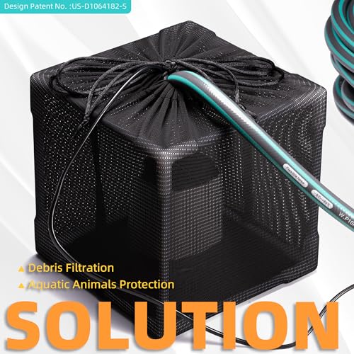 Fineday Pond Filter, Anti-Clogging Cube Outdoor Mesh Water Pump Barrier Bag Box Basket (10 inch) - Image 2