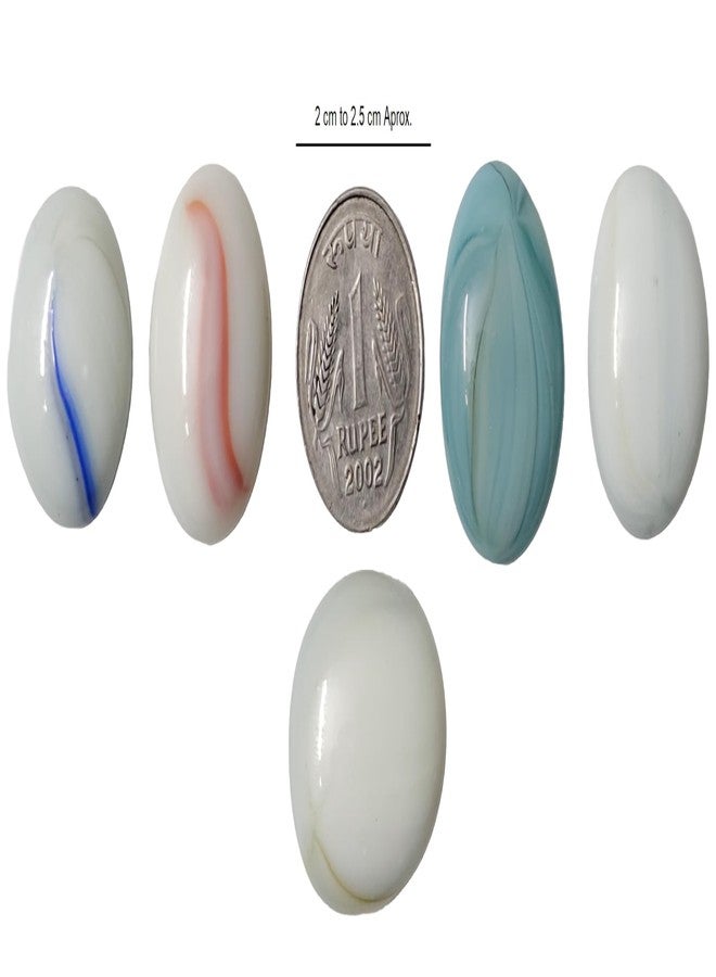 DS1 Glass Pebbles Decorative Glass Stones for Aquariums, Fish Tank, Fireplace, Vase Filler, Plants Pot, Garden, Lawn, Table Decor for Indoor and Outdoor Home Décor (SkyBlue Milky, 500 Gm) - Image 3
