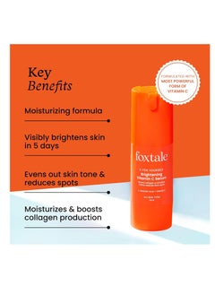 foxtale Foxtale 15% Vitamin C Face Serum for Glowing Skin   Pure L Ascorbic Acid and Vitamin E   Brightening Serum for Dark Spots Dull Skin Uneven Skin Tone All Skin Types  30 ml  - Image 2