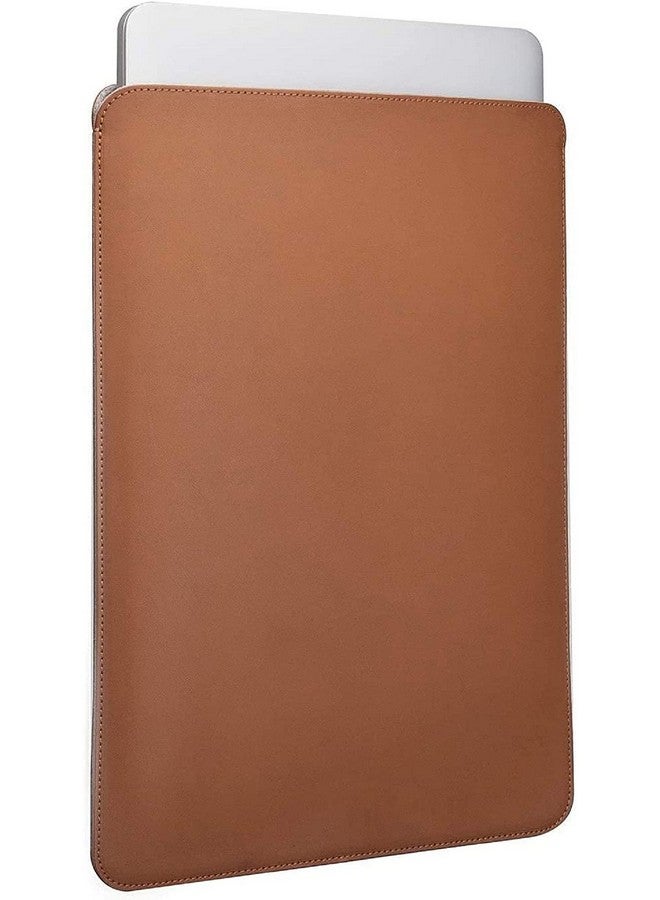 CONTACTS 13-13.3 inches Laptop Sleeve Compatible for MacBook Pro/MacBook Air and All Other laptops Under 13.3" Pu Leather - Tan - Image 4