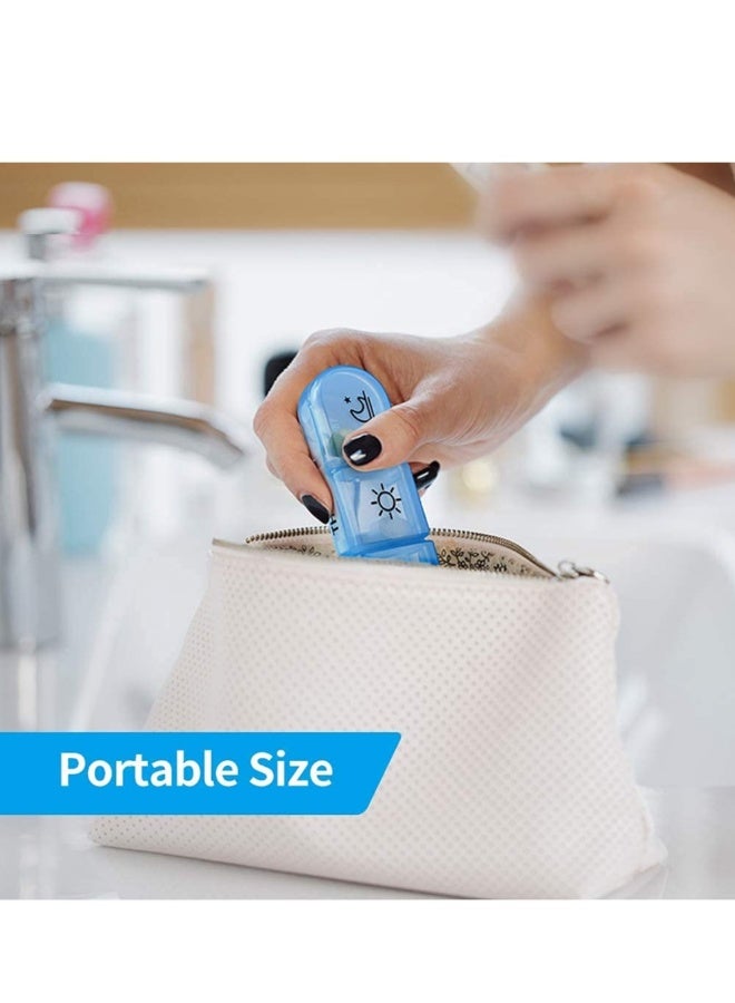 NIBEMINENT Weekly Pill Organizer 3 Times A Day, Portable Travel Pill Box 7 Day with Large Compartments, Portable Travel Pill Case for Vitamins, Medicine, Fish Oils, Supplements (Transparent shell, Color Box) - Image 3