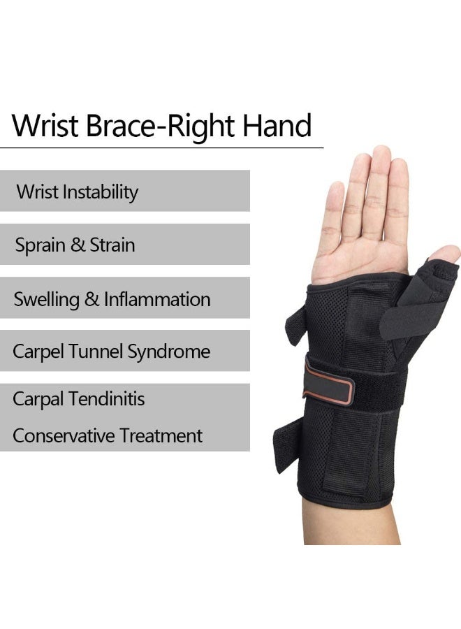 Left Wrist and Thumb Support Brace – Breathable, Flexible Material – Adjustable Velcro Straps – Unisex - Image 4