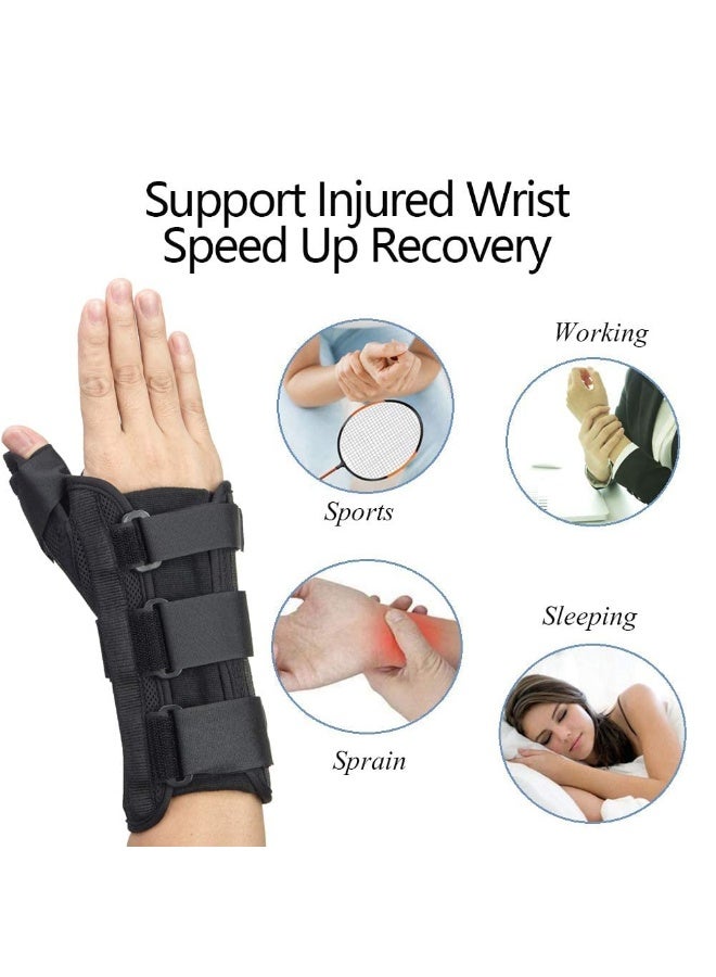 Left Wrist and Thumb Support Brace – Breathable, Flexible Material – Adjustable Velcro Straps – Unisex - Image 3