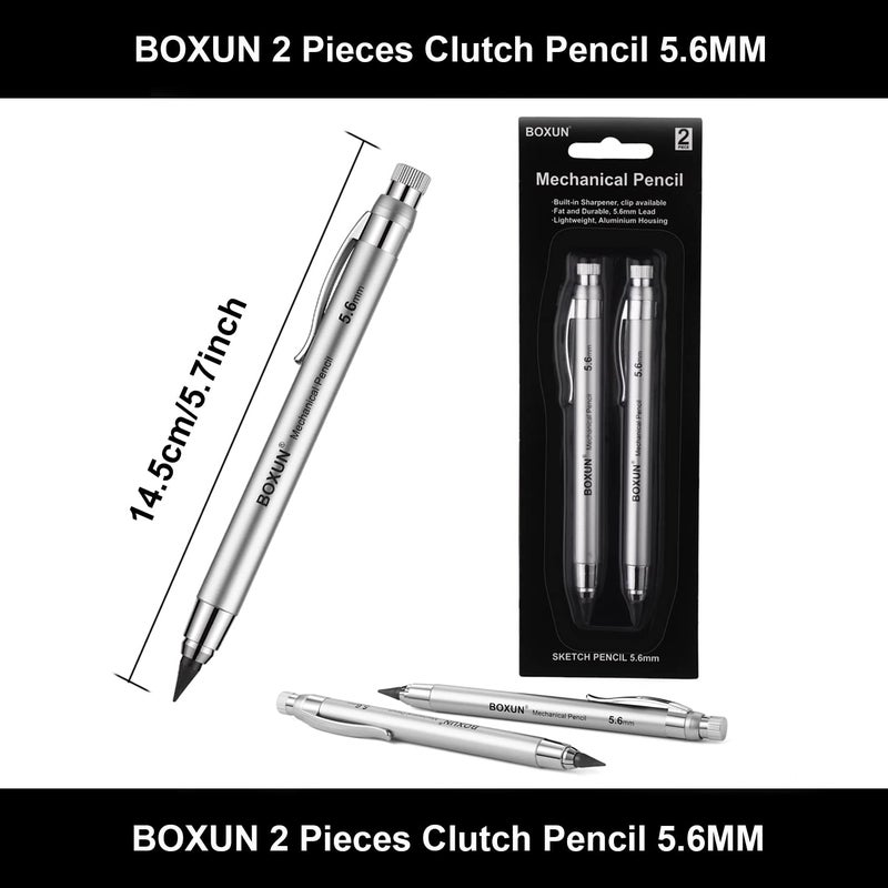 BOXUN 5.6 MM Lead Holder, Clutch Pencils for Draft Drawing, Shading, Crafting, Art Sketching, Wood Working, Pack of 2 Pieces - Image 4