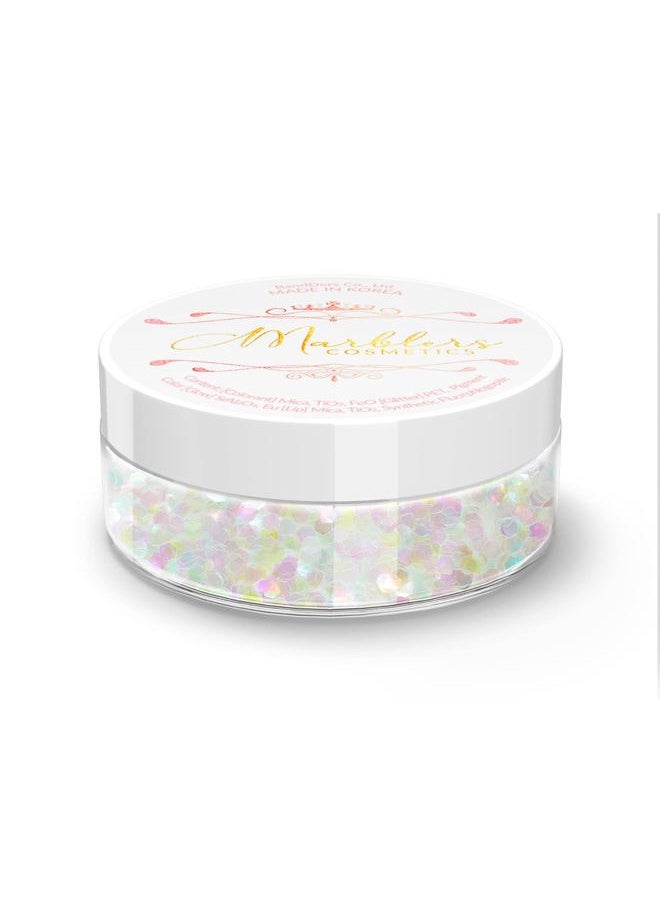 MARBLERS Chunky Rainbow Face & Body Glitter [Max] 0.18oz (5g) | Chunky | Chopped | Flake | Non-Toxic | Vegan | Cruelty-Free | Festival, Rave & Party Makeup | Eye, Hair, Nail Polish, Eyeshadow  - Image 1