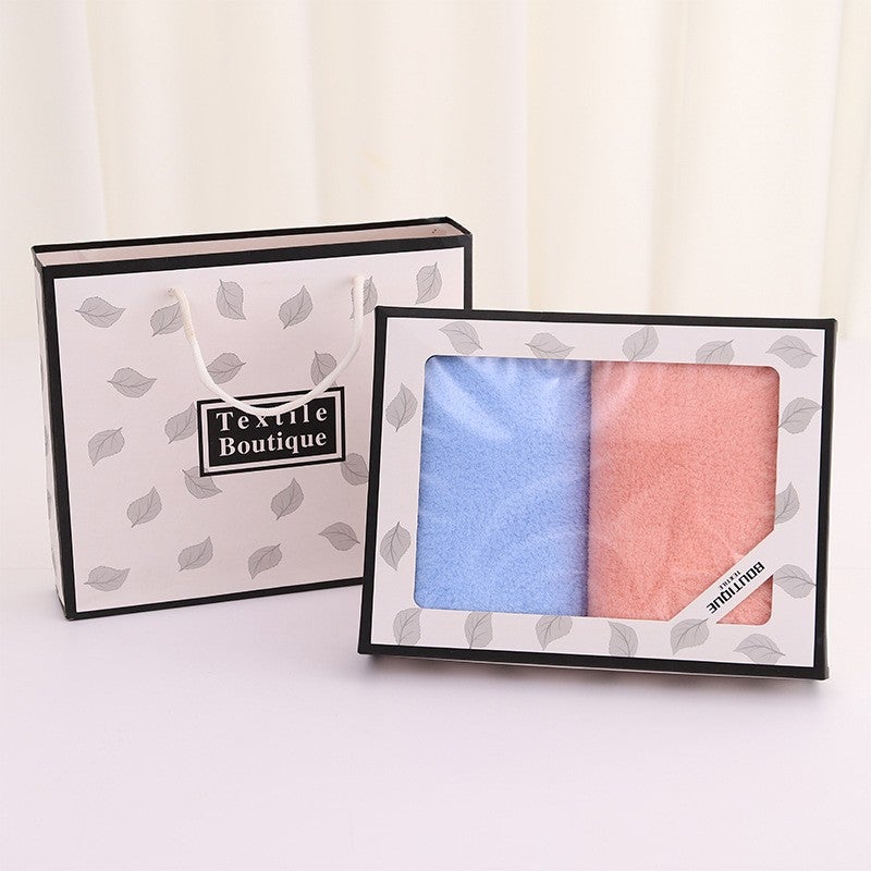 Coral Fleece Towel Bath Towel Three-Piece Bath Towel Gift Box Business Company Hand Gift Wedding Group Purchase Logo Generation - Image 5