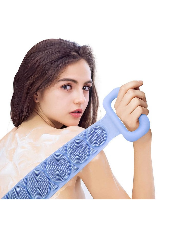Shopfleet Double Sided Silicon Scrubber Belt for Bath (Multicolor) - Image 2