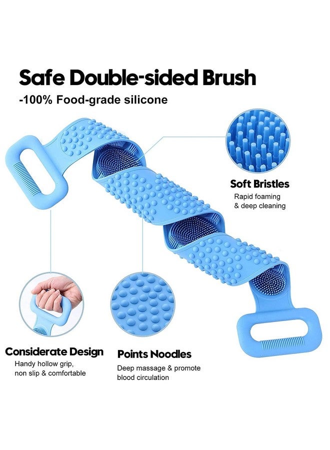 Shopfleet Double Sided Silicon Scrubber Belt for Bath (Multicolor) - Image 5
