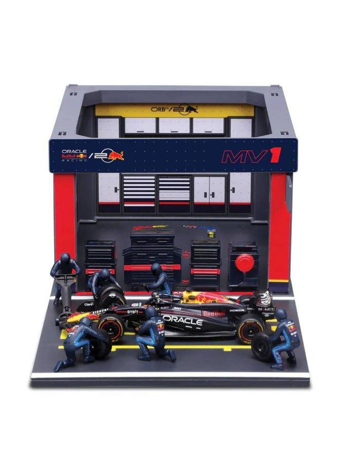 Bburago Formula One Racing Oracle Red Bull Racing Seasonal Livery Pit Pass Diorama Playset (1:43) - Image 2