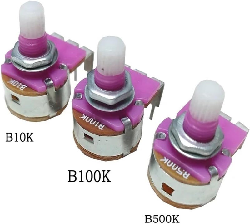 5pcs Single Potentiometer WTH148 with Switch 15mm B10K B100K B500K for Amplifier Audio 10k 100k 500k(500K Ohm) - Image 5