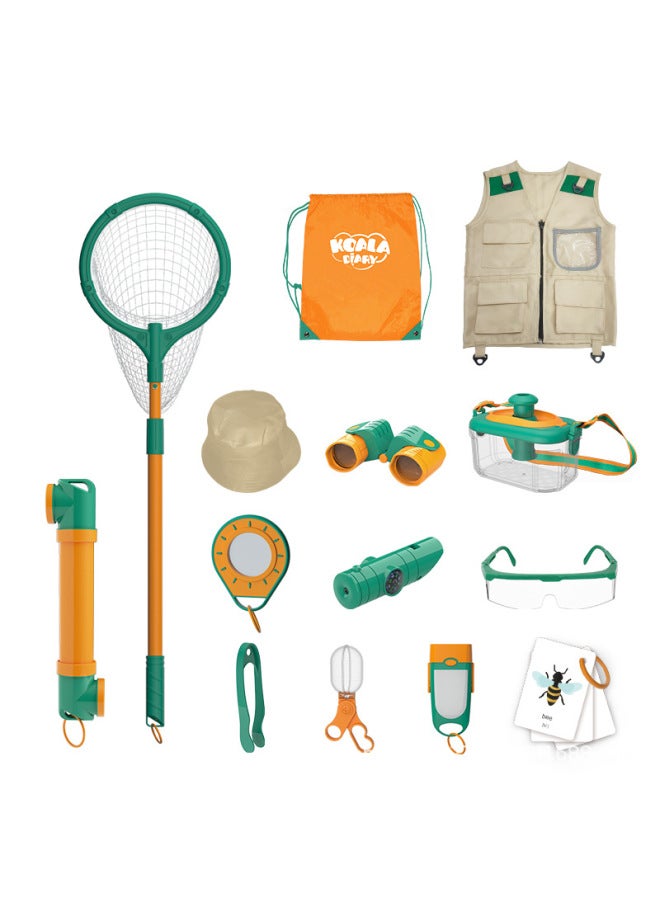 Children's Educational Outdoor Adventure Toy Insect Observation Box Telescope Camping Tool Fishing Net Bag Insect Net-Color:Catch Net  - Image 5