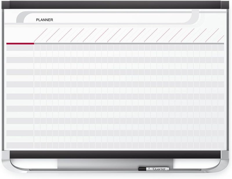 Quartet Prestige 2 Magnetic Total Erase Project Planner 3 x 2 Feet Board with 16 Row29 Column Chart PP32P2 - Image 1