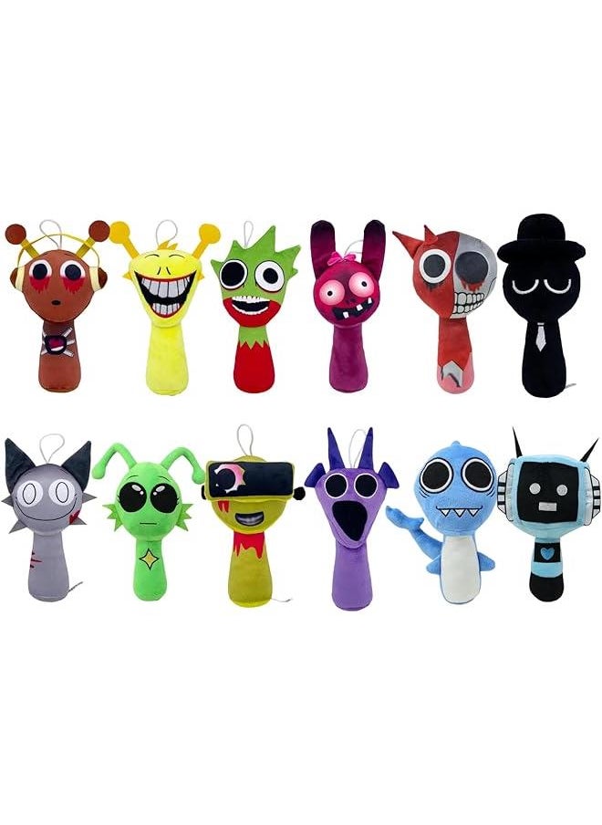 Sprunki Plush, Sprunki Game Plush Toys,Soft Stuffed Animal Pillow Figure Doll  Birthday Gifts for Adult Kids (12PCS-B) 