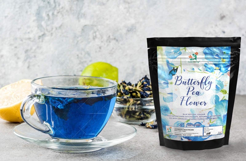 Leanbeing - Butterfly Blue Pea Flower Tea, 50g - 200 CUPS | Rich in Antioxidants | Good for skin - Image 2