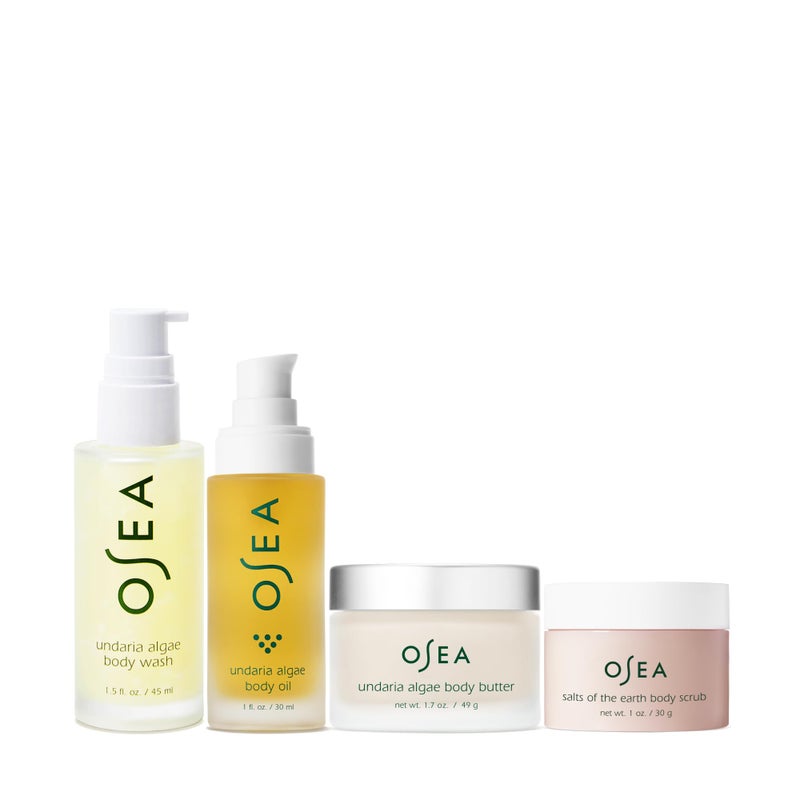 OSEA Bodycare Bestsellers Skincare Set - 4-piece Body Travel Set - 1oz - Body Oil, Body Butter, Body Scrub, & Body Wash - Image 2