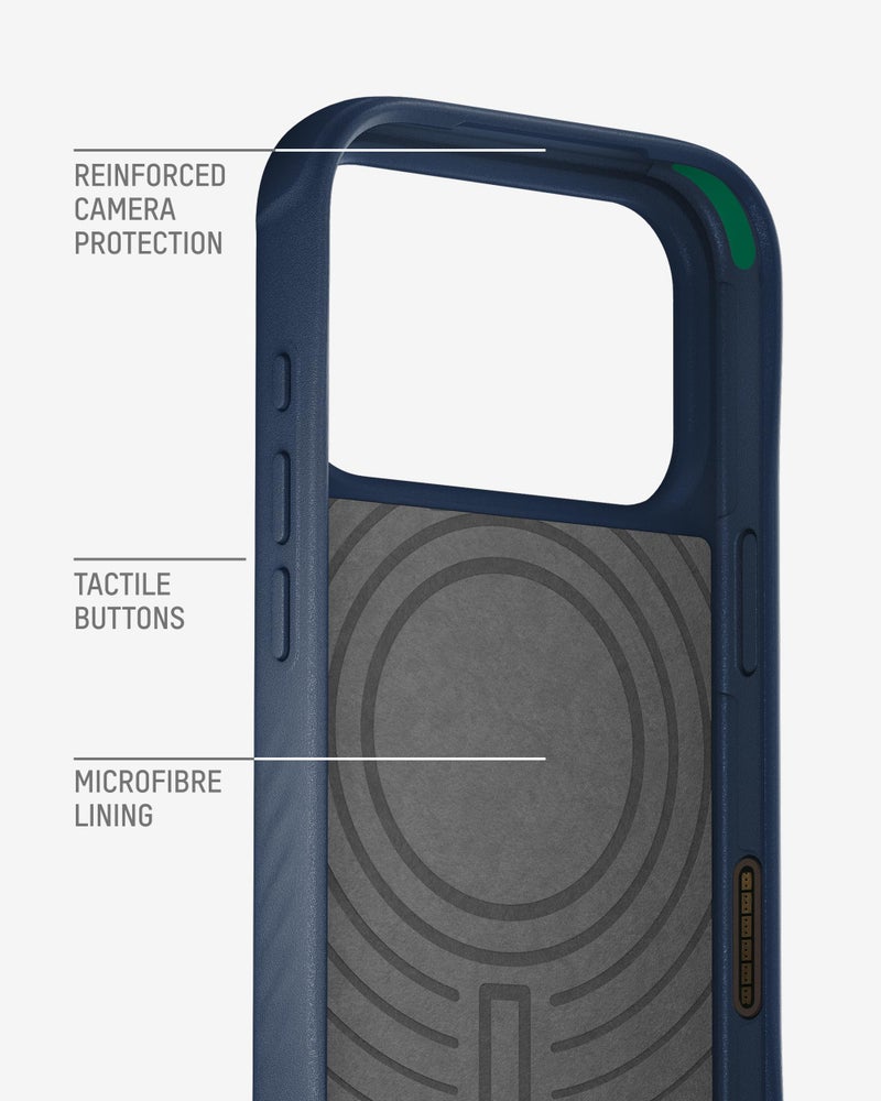 Mous for iPhone 17 Pro Max Case, Compatible with MagSafe - Limitless - Protective Magnetic Cover for iPhone 17 Pro Max - Shockproof, Full Camera Protection, Anti-Scratch Back, Marine Blue - Image 3