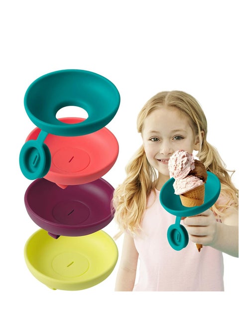 4-Pack Reusable Silicone Popsicle Holders for Kids - 4 Colors, Ideal for Summer & Birthdays