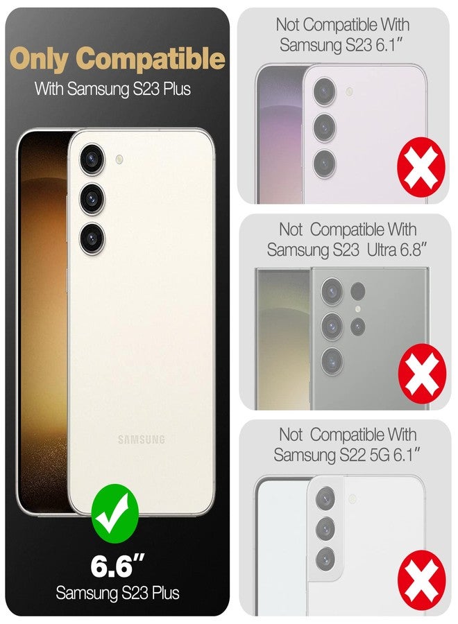 ديكسنور جراب Dexnor كامل الهيكل لهاتف سامسونج جالاكسي S23 بلس 5G/6.6 بوصة، [إطار أمامي إضافي] حماية فائقة التحمل بمواصفات عسكرية، واقي شاشة مدمج وحامل لهاتف سامسونج S23 بلس 5G، أسود - Image 2