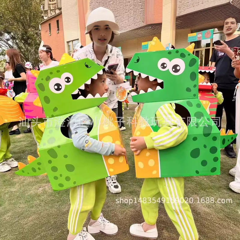 Children'S Diy Large Dinosaur T-Rex Lion Dance Model Paper Craft Toy - Image 3