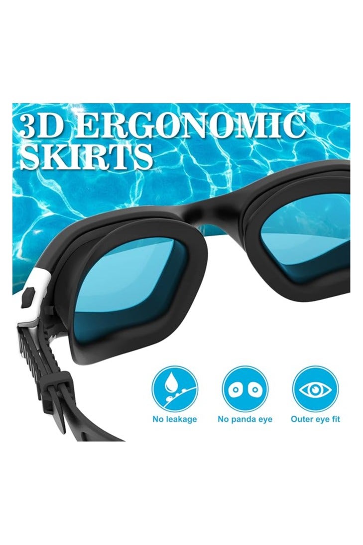 Generic Swimming Goggles Polarized Lenses Anti Fog Anti UV Waterproof Clear Vision Easy Adjust Soft Bridge for Men Women Adults Teens - Image 4