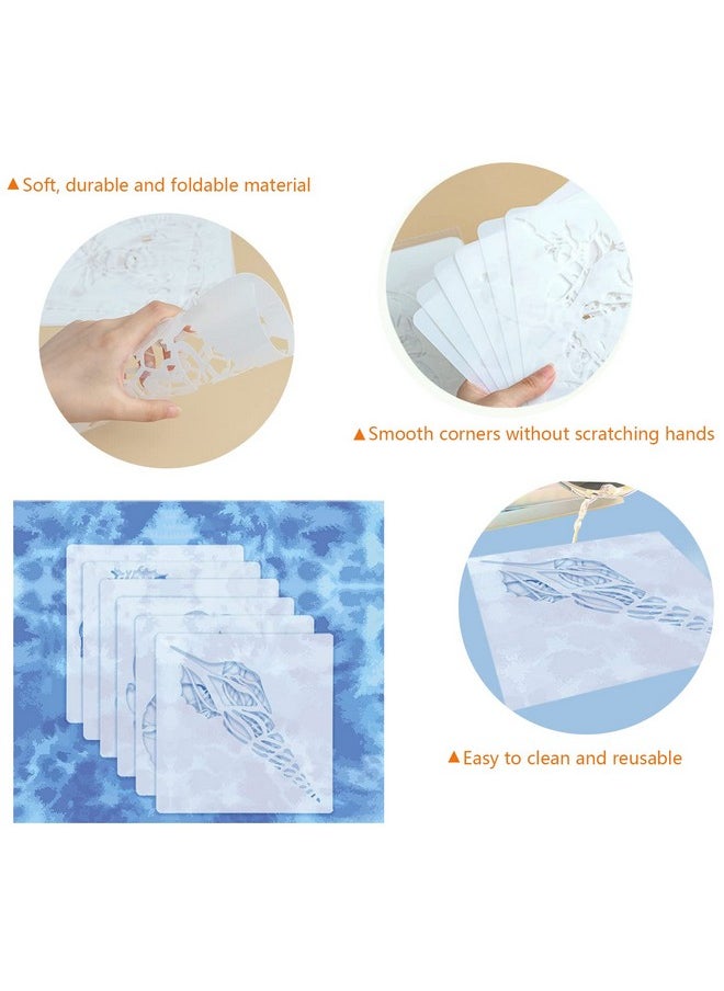 Grekywin - 17 Pcs Sea Ocean Creatures Stencils Sea Life Animal Templates For Kids Reusable Stencil For Painting Spraying Sponge Roller Painting Crayon Drawing Airbrush Painting(5.1 X 5.1 Inch) - Image 1