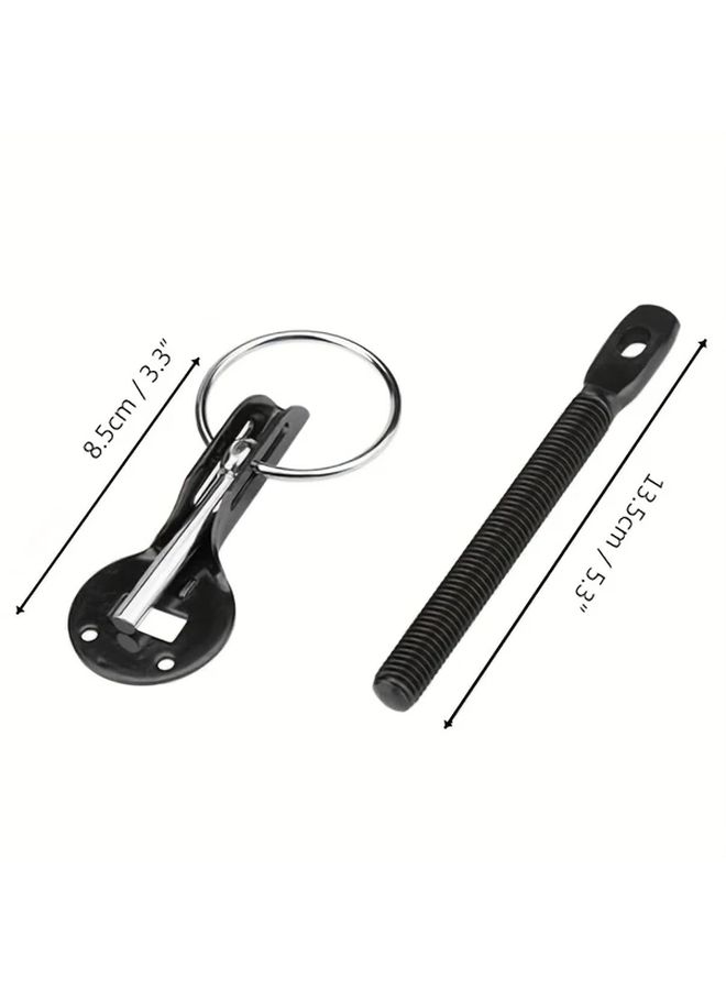 Universal Red Racing Hood Lock Kit Aluminum Alloy Engine Cover Security Locks Car Modification Accessories - Image 2
