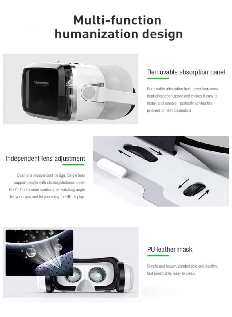 VR SHINECON Virtual Reality Stereo Headset 3D Glasses With Anti Blue Light - Image 3