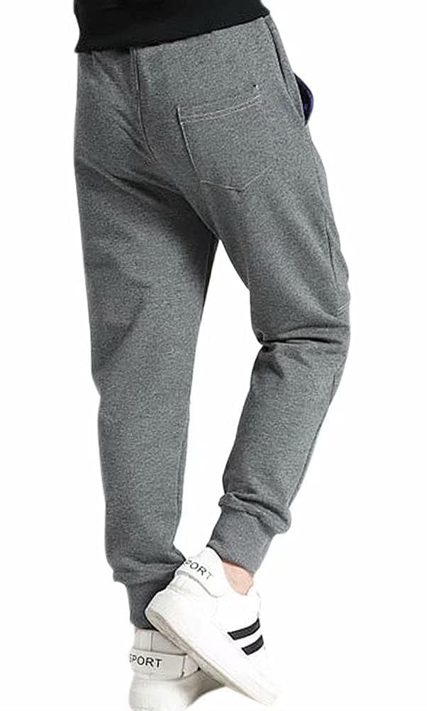 BINPAW Kids Cotton Fleece Pull On Active Sports Basic Jogger Sweat Pants for Little Boys & Big Boys, Grey, Age 13T-14T (13-14 Years) = Tag 170 - Image 2