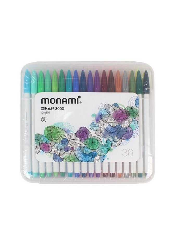 مونامي قلم مونامي بلس 3000 للتوقيع المكتبي، حبر مائي، مجموعة كاملة من 36 لونًا، إصدار محدود - Image 1