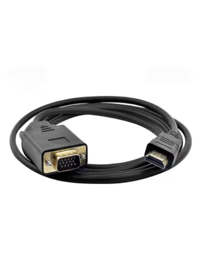Bright HDMI Male to VGA Male Cable Adapter – 1.8M, 1080P Video Converter, Black/Blue - Image 5