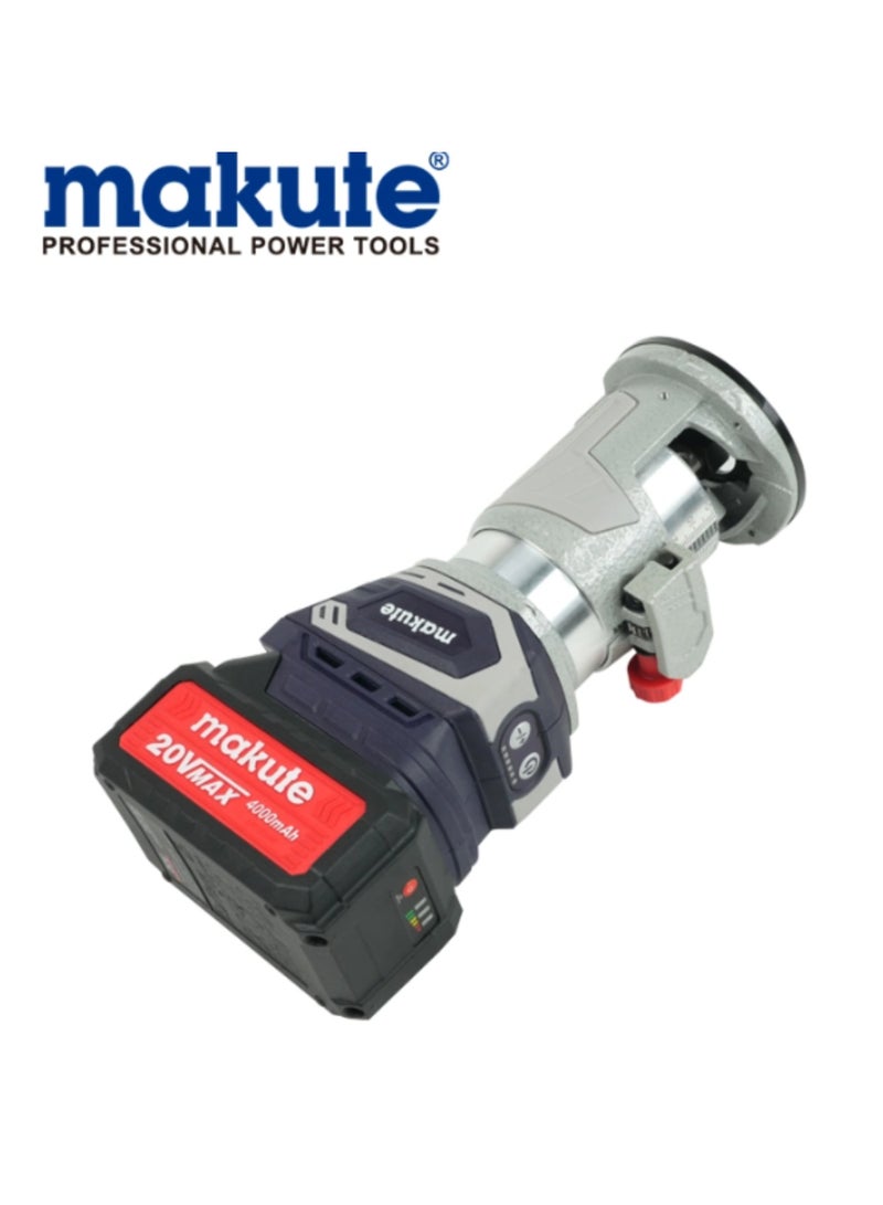 makute Cordless timmer Wood Cutting Trimmer Machine Electric Wood Trimmer 20V with Straight Metal Blade(CTR121-2BL) - Image 2