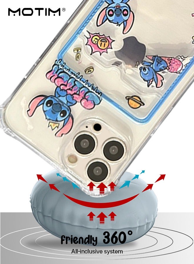 Motim iPhone 15 Pro Max Case Cover with Stitch Pattern, Scratch-Resistant Shockproof Case, Cartoon STITCH Anti-Yellowing Phone Cover for iPhone 15 Pro Max - Image 5