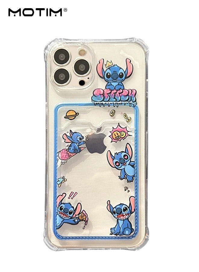 Motim iPhone 15 Pro Max Case Cover with Stitch Pattern, Scratch-Resistant Shockproof Case, Cartoon STITCH Anti-Yellowing Phone Cover for iPhone 15 Pro Max - Image 1