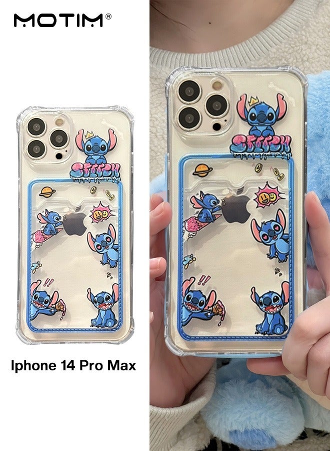 Motim iPhone 15 Pro Max Case Cover with Stitch Pattern, Scratch-Resistant Shockproof Case, Cartoon STITCH Anti-Yellowing Phone Cover for iPhone 15 Pro Max - Image 2