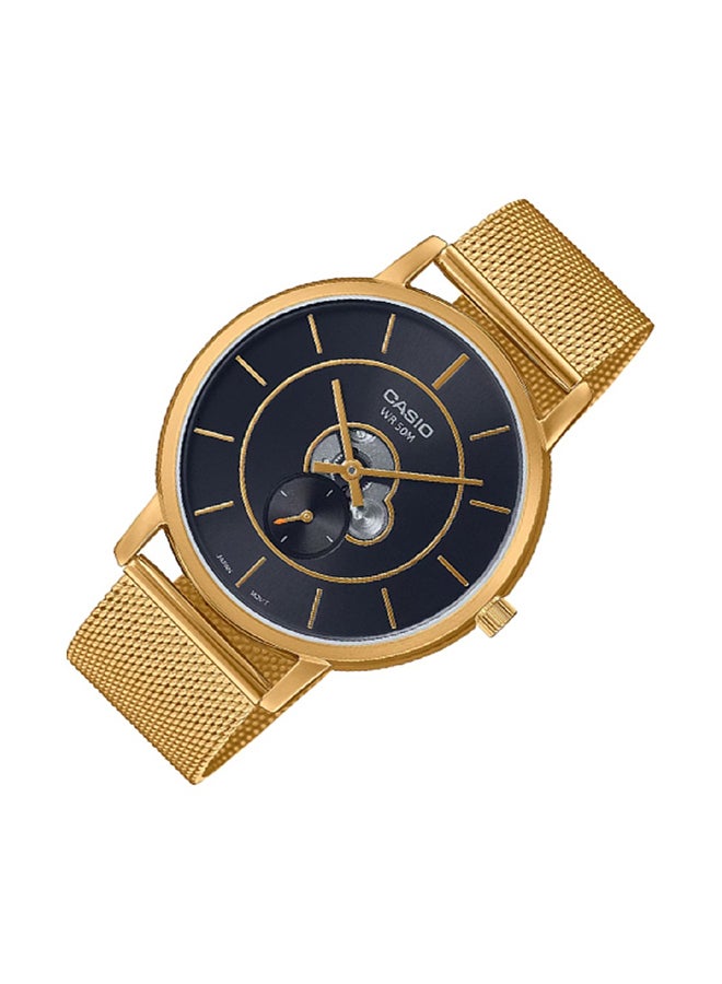 CASIO Men Watch - Analog Inner Workings Dial, Black Dial Stainless Steel Mesh Band Mtp-B130Mg-1Avdf. - Image 2