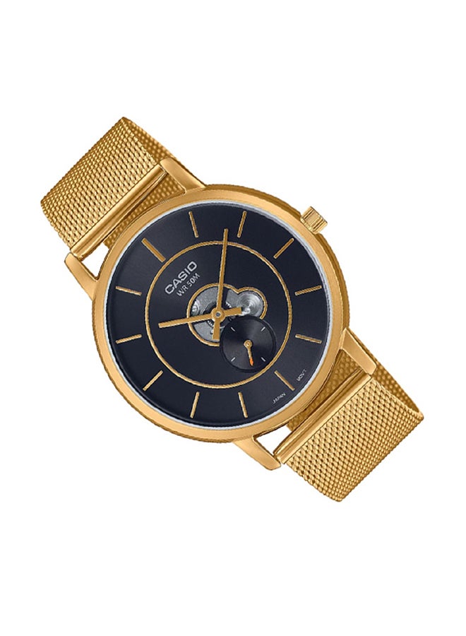 CASIO Men Watch - Analog Inner Workings Dial, Black Dial Stainless Steel Mesh Band Mtp-B130Mg-1Avdf. - Image 3