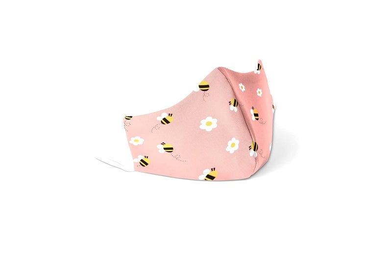 Story Sketchers Bumble Bee Cotton Face Mask 2 Ply Soft Loop With Adjusters  - Image 1