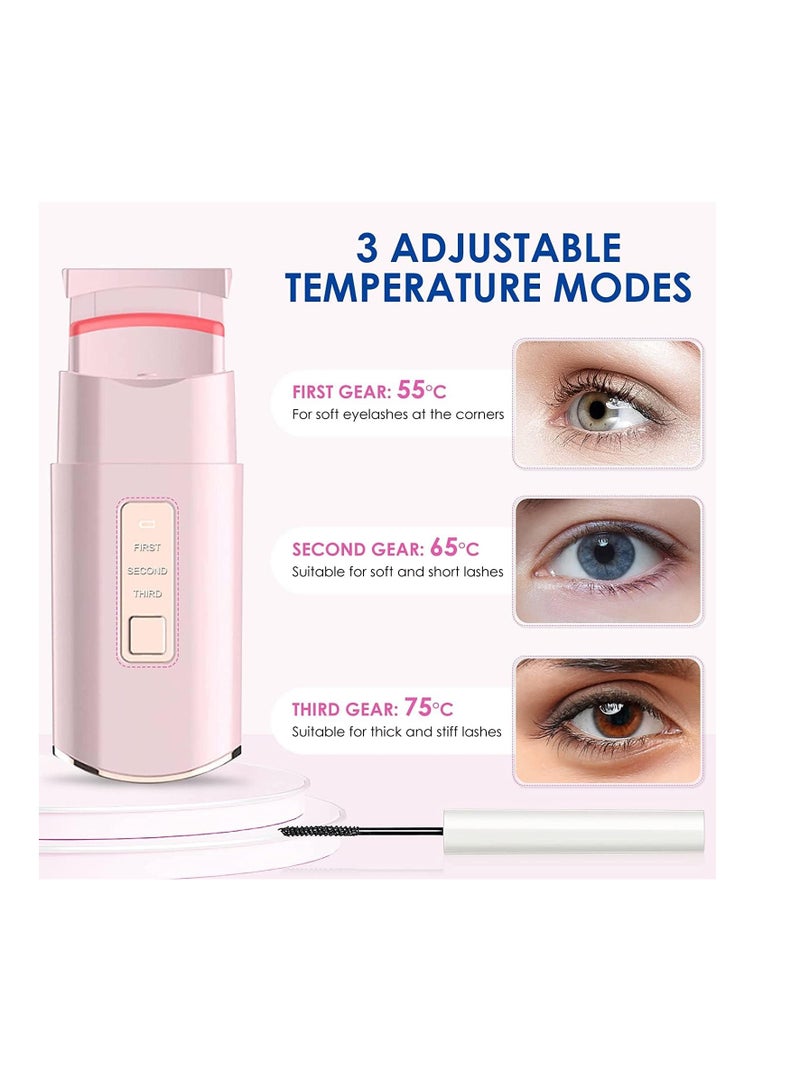SYOSI Heated Eyelashes Curler USB Rechargeable Electric Eyelash Curlers with 3 Level Temp Quick Heating  LongLasting Curling Effect - Image 3