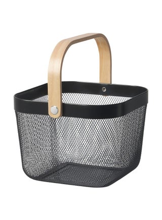 Dark Grey Metal Mesh Storage Basket, 25x26x18 cm, Multi-Purpose Design - pzsku/Z9A151CF416098DF05A0CZ/45/1742319043/8bfff3db-7d27-4235-a635-de0498c614b3