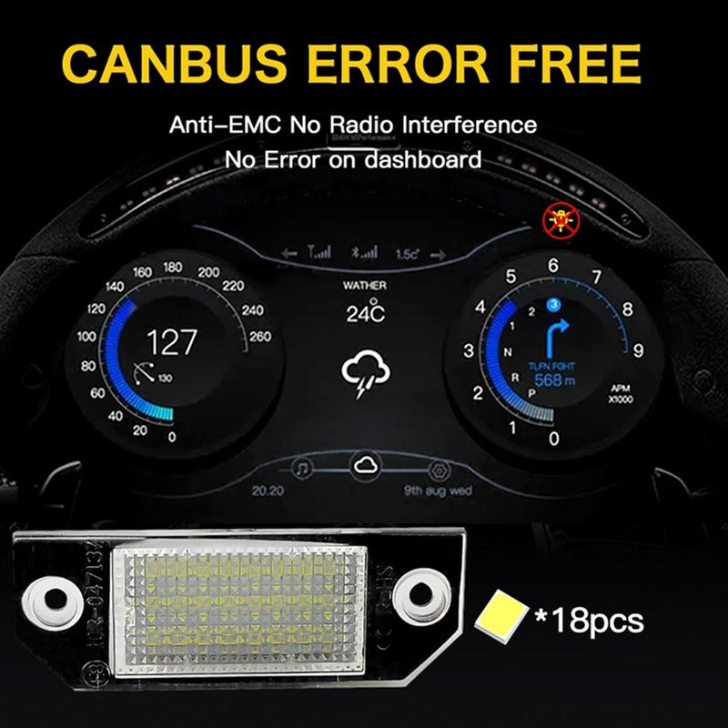 Vuzmode 2PCS LED License Plate Light for Ford - Image 4