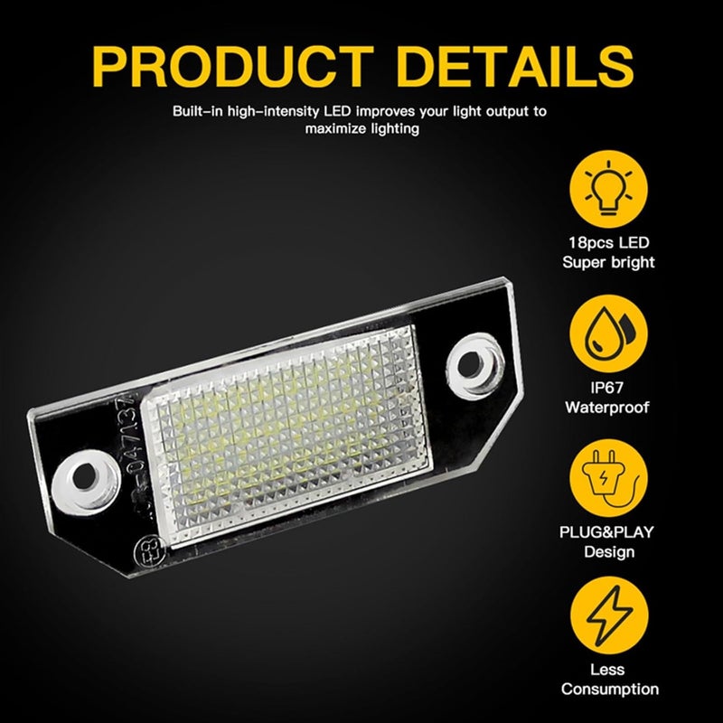 Vuzmode 2PCS LED License Plate Light for Ford - Image 3