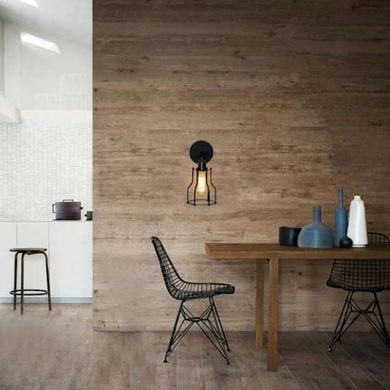 2pcs Iron Wire Cage Wall Lamp Vintage Industrial Style Wall Indoor Wall Light for Living Room Bedroom Corridor Stairs (E27 220V) - Image 1