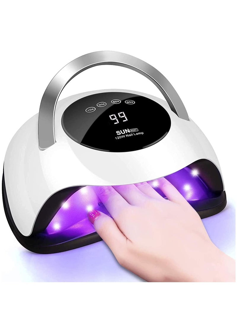 SUN BQ5T 120W UV LED Nail Lamp For Drying Gel Polish LCD Display - Image 1