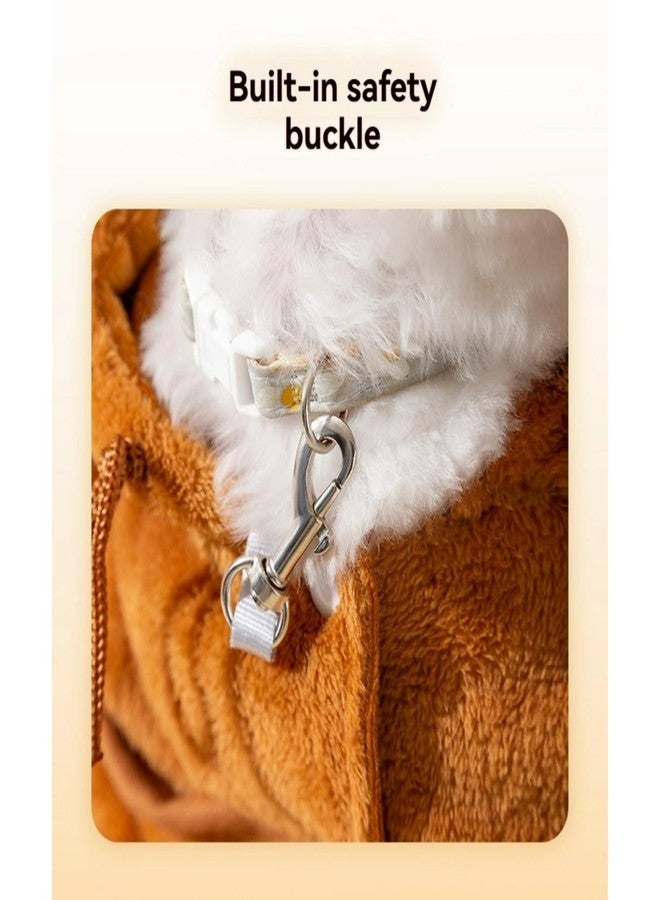 Layheld Cat Puppy Costume Winter Warm Outing Backpack Cute Bear Bee Design Anti-Escape Bag for Kitten Cat Small Dog (bee,Medium) - Image 5
