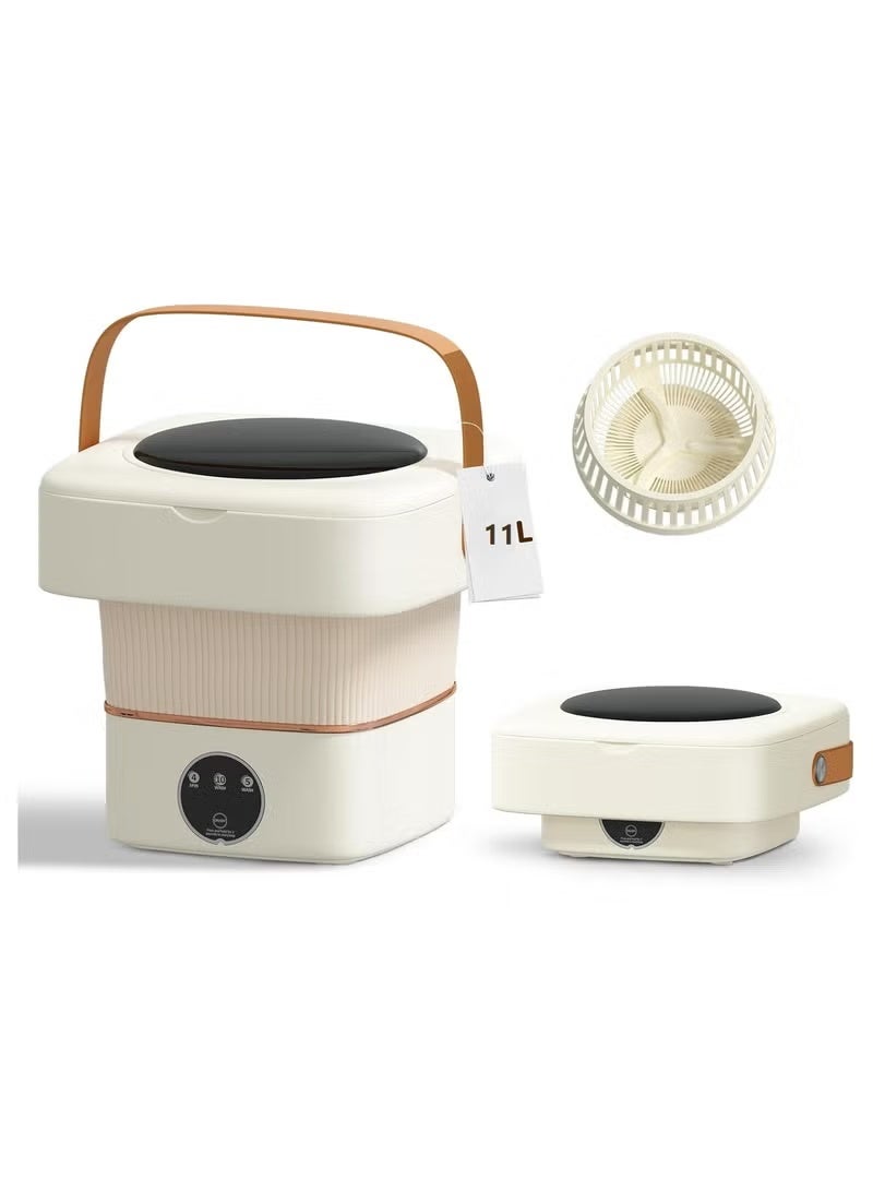 دينكس غسالة قابلة للطي، غسالة صغيرة محمولة قابلة للطي، غسالة دلو أوتوماتيكية منزلية صغيرة قابلة للطي للملابس الداخلية وملابس الأطفال، مناسبة للسفر والتخييم والشقق والسكن الجامعي - Image 2