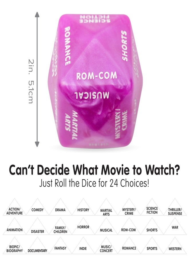Itera Movie Date Night Decision Dice – Couples Movie Night Gift (Purple), Fun Movie Genre Dice Game, What to Watch Decider for Date Night at Home, Anniversary or Valentine’s Gift for Him or Her - Image 3