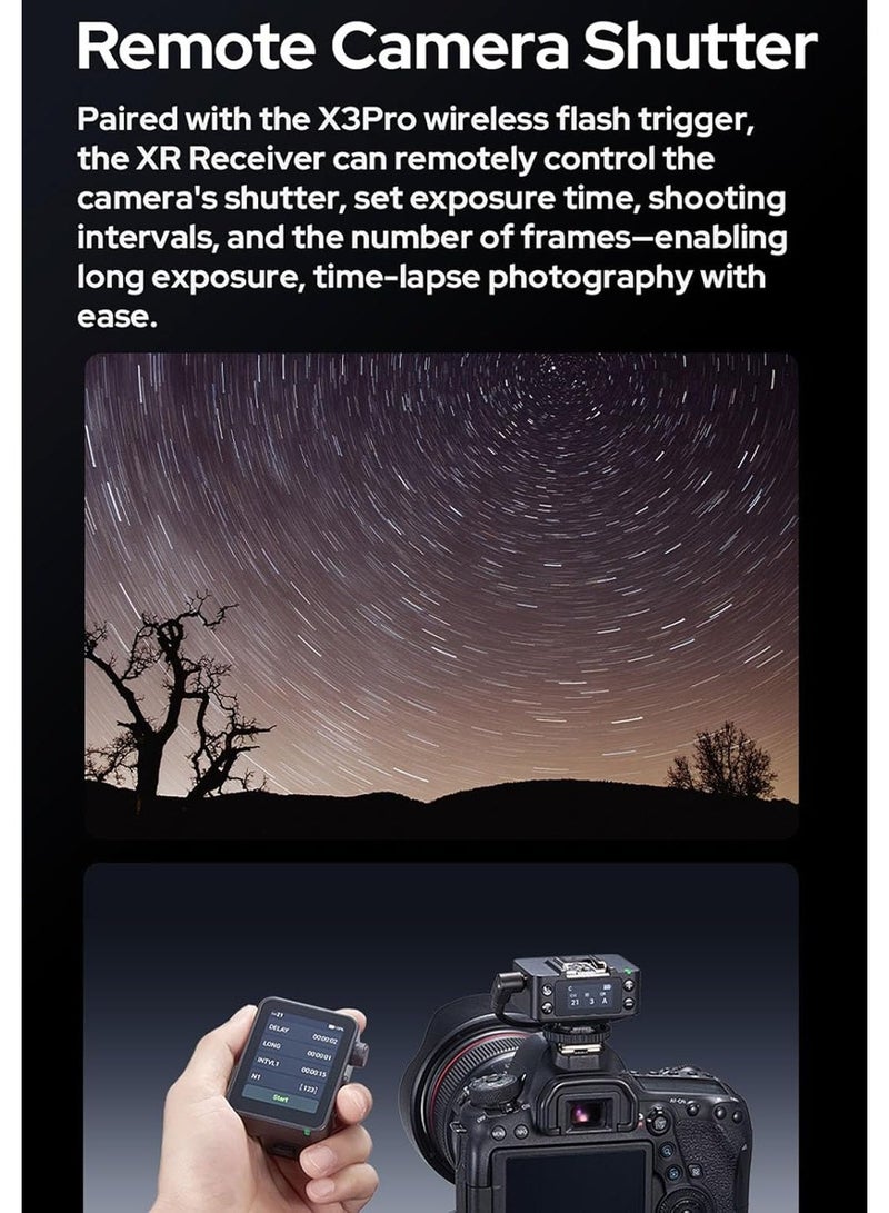 جودوكس مستقبل فلاش لاسلكي Godox XR لكاميرات كانون ونيكون (تحديث X1R)، مشغل TTL وHSS بتقنية 2.4G، بطارية ليثيوم مدمجة، مزامنة لاسلكية، تصميم مدمج مع فرشاة عدسة - Image 4