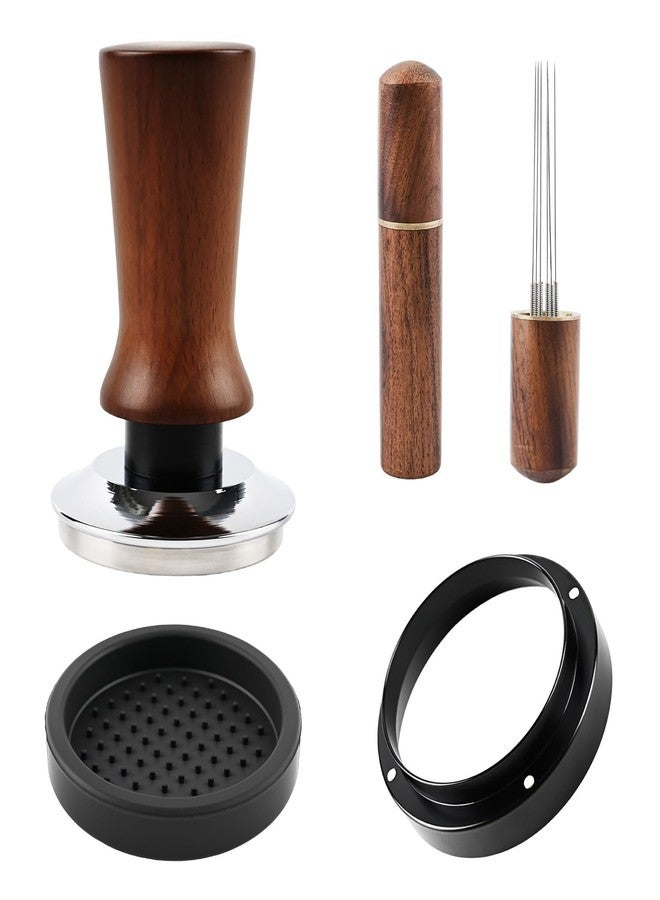 CEILUPY 51mm Spring Loaded Espresso Tamper Kit with WDT Tool Dosing Ring and Tamping Mat for 51mm Portafilter Home Coffee Machines - Image 1