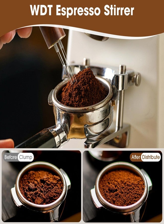 CEILUPY 51mm Spring Loaded Espresso Tamper Kit with WDT Tool Dosing Ring and Tamping Mat for 51mm Portafilter Home Coffee Machines - Image 3